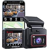 KINGSLIM D5 Caméra Embarquée 4K Dashcam Voitur - Dashcam Avant Wi-FI GPS Caméra de Voiture Grand Angle de 170° Angle, G-Capte