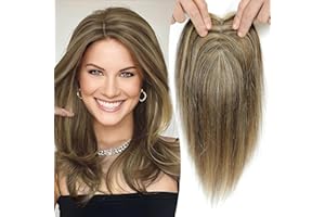 SARO-UP Hair Toppers for Thinning Hair Toppers for Women Real Human Hair Pieces for Women with Thinning Hair Clip In Toppers 100% Remy Human Hair Wiglets 10inch (P4/27))