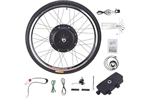 Viribus Ebike Kit de Conversion pour Vélo Électrique 26"/28" Moteur 36V 500W / 48V 1000W / 48V 1500W Roue Électrique Avant/Arrière pour Vélos Moyeu de Roue de Conversion