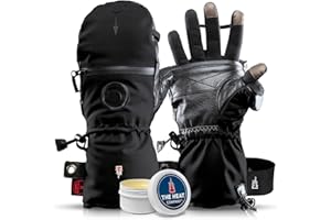THE HEAT COMPANY - Heat 3 SMART - Innowacja dziedzinie rękawic - Rękawice z palcami i mitenkami w jednym - składane rękawice zimowe: Kobiety i mężczyźni - wysoce hydrofobowe i wyjątkowo ciepłe