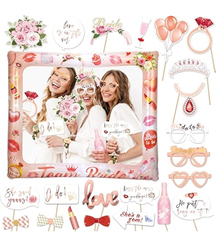 Kit Decorazione Addio Nubilato - Palloncini Lettere BRIDE TO BE Oro Rosa, Cuori, Champagne E Coriandoli - Set Completo Festa - Foto 11