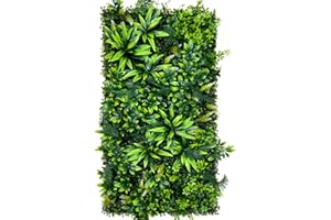 GENERIC Artificial Green Wall Panel 50cm x 100cm for Indoor and Outdoor Use, Faux Plant Living Wall for Home Garden Office Shop Café Wedding Decor (E)