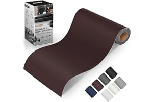 FBKOQKU Patch de Réparation en Cuir, 10 x 200cm Reparation autocollant cuir, Patch Cuir Auto-adhésif rénovation pour Canapé, Siège, Vestes, Artisanat（Lisse Brun foncé）