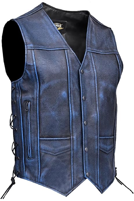 Vest Extenders For Men Motorcycle 4-Piece Extenders Faux Leather