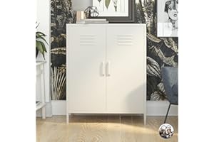DHP Furniture Bradford 2 Door Metal Storage Cabinet Taupe