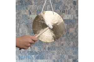 KLANGSCHALEN-CENTER Original Feng Gong, Wind Gong aus China 20 cm,inkl. Holz-/ Baumwollklöppel -7015-
