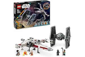 LEGO Star Wars Hybryda TIE Fightera i X-Winga, Zabawka dla 9-latka do Zbudowania, Pojazdy, Cztery Minifigurki i Figurka Droida, Pomysł na Kreatywny Prezent dla Dziecka, Chłopca i Dziewczynki, 75393