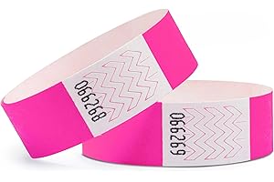 linie zwo ®, Confezione da 1000 Braccialetti di identificazione 19 x 254 mm, Rosa Neon