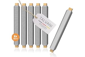 Talvani Basteldraht 6X | in grün Silber schwarz – Hochwertiger Blumendraht zum Basteln – Rostfreier Draht, DE Versand – Verbesserter Bindedraht für Pflanzen verzinkt, Ø 0,65 mm | 38 m