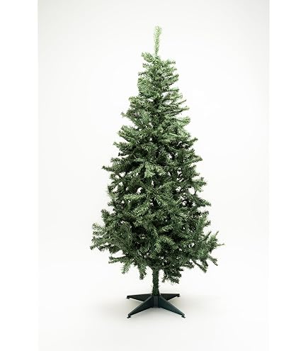 Albero Di Natale Artificiale Con Supporto Metallo - Altezze 120, 150, 180 Cm - Colore Aghi: Nero