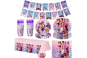 Vtizikl Birthday Decorations, Party Decorations Kit with Happy Birthday Banner, Balloons, Cake Topper, Pink for Fans, Women, Girls, Party Supplies, School, Classroom (2)