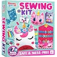 Kit Couture Enfant 14 Pièces Animaux Peluche Feutrine - Jouets DIY à Coudre Pour Apprendre La Broderie Dès 6 Ans, Avec Aiguilles Plastiques Et Accessoires