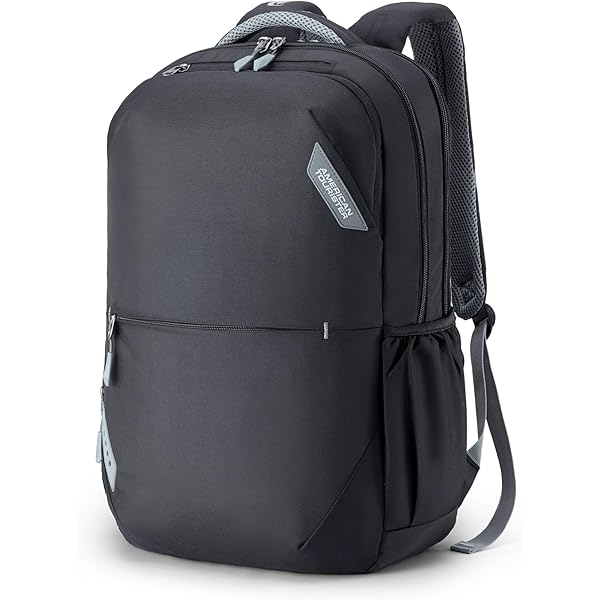 american tourister unisex black laptop backpack American Tourister Sac A Dos 35 Litres American Tourister Black Backpack  WithLaptop Sleeve, 35L (Approx