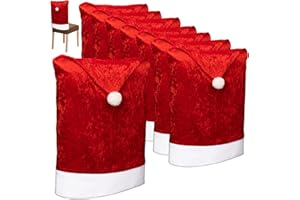 COM-FOUR® 8x pokrowce na krzesla premium - Dekoracja swiateczna na krzesla - pokrowce ochronne w swiatecznym designie - pokrowce na meble do siedzenia - pokrowce na krzesla swiateczne