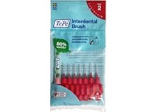 TEPE Interdental Brushes Red Original (0.5mm) / Simple and effective cleaning of interdental spaces / 1 x 8 brushes
