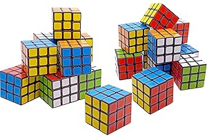 SMILE ITEMS 24 Mini Cubos Mágicos (3x3cm) – Detalles para Cumpleaños Niños, Relleno para Piñata Infantil, Juguetes para Regalos, Sorpresas para Bolsas de Fiesta, Recuerdos, Detallitos, Fiestas Infantiles