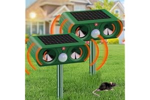 ROAMROVER 2pcs Ultrasuoni Piccioni, Ultrasuoni per Gatti da Esterno, può Respingere Efficacemente Gatti, Uccelli, Volpi, Procioni, Conigli e Roditori.