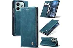 Azororo Coque pour Xiaomi Redmi Note 14 5G Premium Housse Cuir Protection Pochette Rabat Portefeuille Flip Case Porte Magnétique Coque Étui pour Redmi Note 14 5G, Bleu Vert