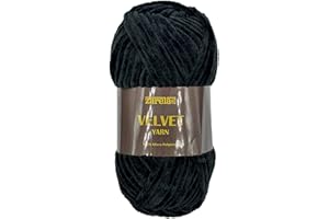 Zarela Luxury Velvet Yarn 100g (20 Black)