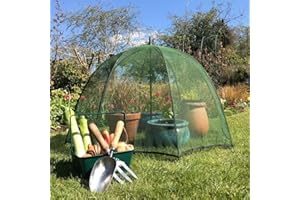 GardenSkill Pflanzentunnel Netztunnel Gewächshaus Kuppel 1m Rund, Pflanzenschutznetz Beetabdeckung fur Gemüsebeet, Tomaten, Erdbeeren, Salat, Kräuter und Saatbeete, Insektennetz Pflanzenschutzzelt