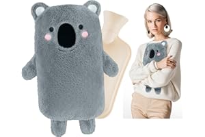 TXBOBECO Duży Termofor z Miękką Poszewką - Pluszowy z Puszystym Ogrzewaczem 2 l, dla Kobiet, Mężczyzn i Dzieci