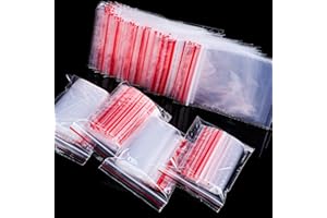 GUANGYUAN Druckverschlussbeutel 100 Stück Zipper Beutel 15 x 10cm Plastikbeutel Verschließbar Tütchen mit Druckverschluss Wiederverschließbare Beutel Anwendbar Schreibwaren Saatgut Schmuckaufbewahrung