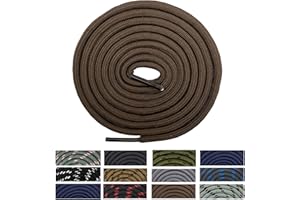 Danraw Stores [Pair] Heavy Duty,Hiking durable round Boot Lace, Shoe Lace classic colours Dot for hiking, Mountaineering running, working, casual