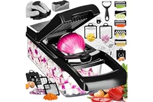 ENLEBER Multifuncional Cortador de Verdura Mandolina de Cocina Profesional，Cortador de Verdura Ralladores de Cocina，Picador de Verduras Patatas Cebolla，Vegetable Chopper，Gadgets Cocina