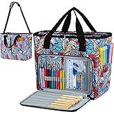 Sac à Laine Portable Pour Tricot - Petit Sac De Rangement Avec œillets, évite Les Nœuds, Imprimé, 13x15 Cm