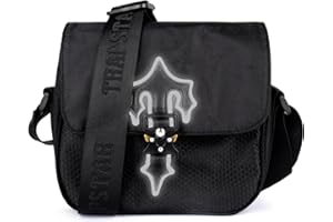 shengo Trapstar Bag, Trapstar Bag, Fashion Shoulder Bag, Cross Border Oxford Fabric, Hip Hop, Fashion Trapstar Bag for Adults, Black (XD1095)