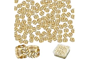 CANIPHA 100 piezas de inserto roscado M3, insertos de juego de calor M3, insertos de tuercas de latón, insertos roscados para plástico, tornillos de rosca de latón moleteados, herramienta de inserción