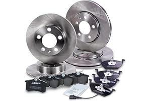 ATEC GERMANY 4x Bremsscheibe + Bremsbeläge Bremsklötze vorne + hinten