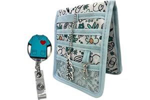 Nurse Life Pack Salvabolsillos y Extensible | No Todos Son Iguales | Organizador Bolsillo Enfermeria | Original Regalo Enfermera | para Guardar Tijeras y Accesorios (Verde Flores Casaca)