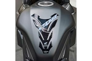 labelbike - Autocollant 3D Moto Réservoir Protection et Décoration en Résine avec Licence Officielle Honda compatible avec Honda CBR - Couleur Effet Carbone et Logo CBR Blanc