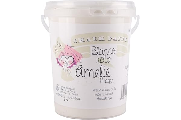 Amelie Prager 1000-02 Pintura a la Tiza, Blanco Roto, 1 l