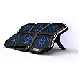 Cosmic Byte Meteoroid Laptop Cooling Pad with 6 Fan upto 17 inch laptops (Black/Blue)