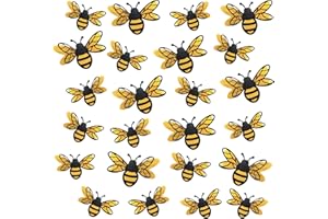 QUILAX 24 Pcs 3D Bee Stickers, 2 Size Bumble Bee Decor, Double Layer Glitter Realistic Bees Wall Stickers for Home,Party, Crafts, Embellishments Themed Decor