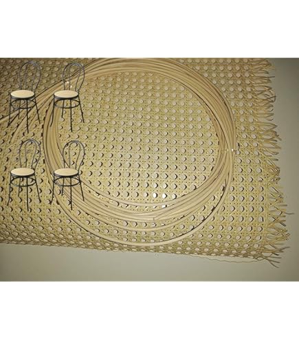 Rotolo Di Paglia Di Vienna Per Riparazione Sedie - Canna Pre-Tessuta, 80x250 Cm - Foto 9