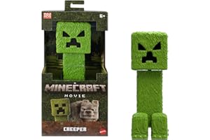 Mattel Minecraft - Creeper, action figure snodata da 30+ cm, personaggio di grandi dimensioni da collezione ispirato al film e al videogioco, giocattolo per bambini, 6+ anni, JFR66