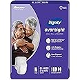 Dignity Overnight Pull Up Adult Diapers Pant Style - 10 Count (Medium) with Soft Elastic and Extra Absorbent Core, Waist Size 24" - 53", 10 Pcs/Pack (Pack of 1)