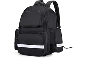 Trunab Botiquín de Primeros Auxilios Bolsa de Primeros Auxilios de Trauma, Vacía, Kits de Emergencia Médica Paquete de Bolsa de Salto para EMT, EMS, Policía, Bomberos, Oficiales de Seguridad, Negro