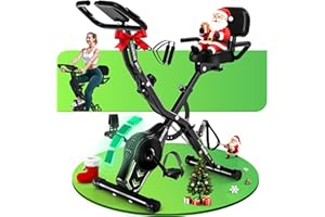 Neu Heimtrainer Fahrrad, SLUNSE Ergometer Heimtrainer Verstellbarer Widerstand, Hometrainer Fahrrad Faltbare Aufbewahrung, Leise & Bequem, LCD-Monitor, 150/160KG Belastbar, Home Trainer