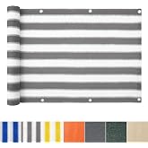 Casa Pura Balkonscherm – Privacy Scherm 90x500 Cm, Beige, 90% UV-bescherming, Weerbestendig HDPE-weefsel Met Metalen Ogen