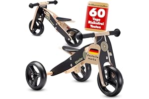 ‎BIKESTAR BIKESTAR Mini Kinder Laufrad Holz Lauflernrad mit DREI Rädern für Jungen und Mädchen ab 1 – 1,5 Jahre | 2 in 1 Kinderlaufrad | Risikofrei Testen