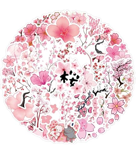 50 Autocollants Fleurs Roses - Scrapbooking, Décoration Créative