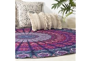 POPULAR HANDICRAFTS Popular DIY Indian Round Yoga Mat Mandala Round Beach Throw Tapestry Hippy Boho Gypsy Cotton Tablecloth