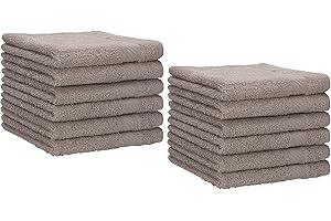 Betz 12 Asciugamani per Ospiti Palermo 100% Cotone Misure 30 x 50 cm Grigia Pietra