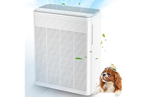 AIUZLK Air Purifier for Home Large Rooms Up to 2000 Ft²,3-in-1 H13 HEPA for Pet Dander,Hair and Smoke,22dB Ultra-Quiet Operation for Bedroom,Living room,office (White)