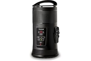 Honeywell 360 Ceramic Surround Heater HZ445E with Remote Control and Intelligent Electronic Thermostat, 1800 Watt