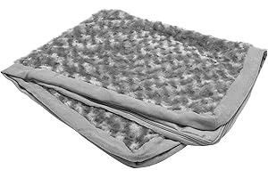 FurHaven Copertura di ricambio per letto per cani ultra peluche in pelliccia sintetica e materasso scamosciato, lavabile in lavatrice, grigio, Jumbo (XL)